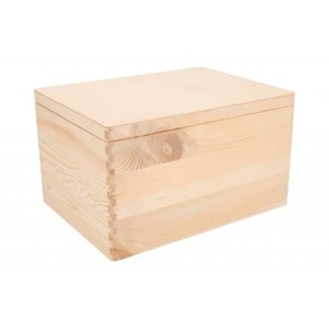 Dřevěný box s víkem (bez rukojeti) - povrchové praskliny