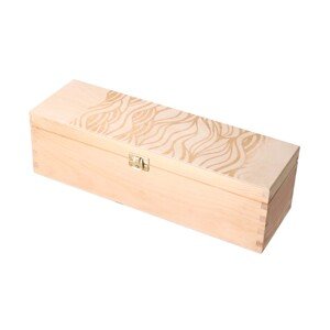 Dřevěná krabička na víno - vypálený motiv