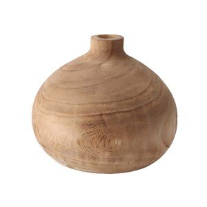 Dřevěná kulatá váza - rýha