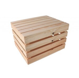 Dřevěná bedýnka s víkem - II. jakost