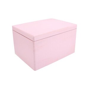 Dřevěný box s víkem 40x30x23 cm - růžový