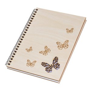 Dřevěný blok A5 - motýli