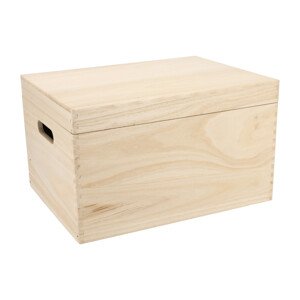 Dřevěný box s víkem 39 x 29 x 23 cm - pavlovnie