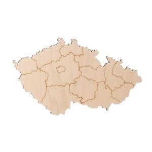 Dřevěná mapa České republiky