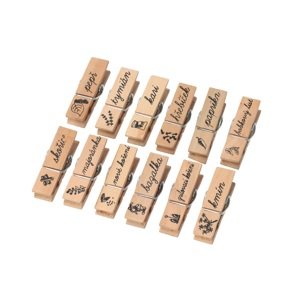 Dřevěné kolíčky na koření - 12 ks