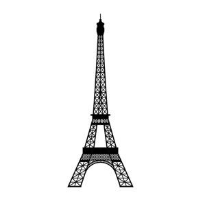 Nástěnné dřevěné puzzle - Eiffelova věž