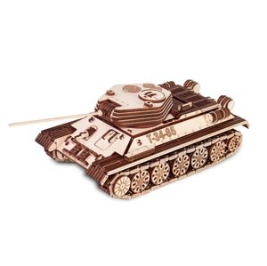 Dřevěné mechanické 3D puzzle - Tank T-34-85