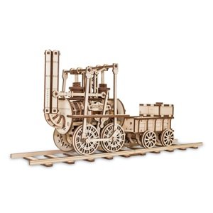 Dřevěné mechanické 3D puzzle - Lokomotiva #1