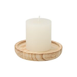 Vonná svíčka s dřevěným podstavcem - vanilka