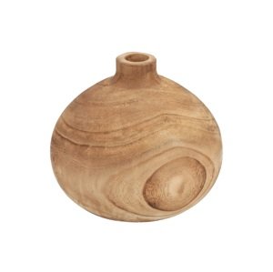 Dřevěná kulatá váza Ø25 cm