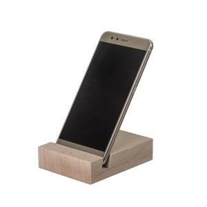 Dřevěný stojánek na mobil plochý