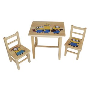Dřevěný dětský stoleček s židličkami Zvolte variantu:: Mimoň