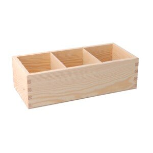 Dřevěný box s organizérem 30 x 14 x 9,5 cm
