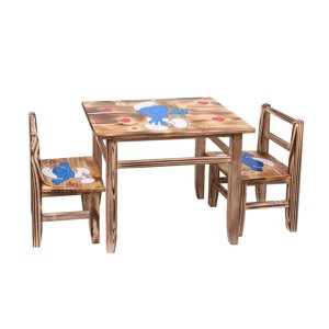 Dětský dřevěný stoleček s židličkami Zvolte variantu:: Šmoula