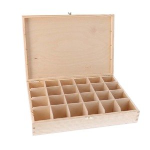 Dřevěná krabička na čaj (24 přihrádek)