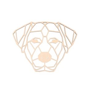 Dřevěný geometrický obraz - Labradorský retrívr 30 cm Barva:: Přírodní